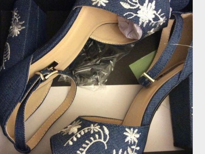 New Quiz Denim Embroidery Block Heels