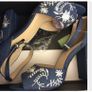 New Quiz Denim Embroidery Block Heels Image 4