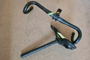Saddle with seatpost and handlebar with stem