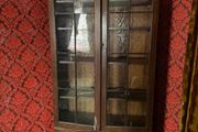 Vintage Wooden Glass-Front Display Cabinet / Bookcase