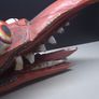 Vintage Hand Carved Painted Wooden Bird Demon Mask Folk Art 33cm Image 6