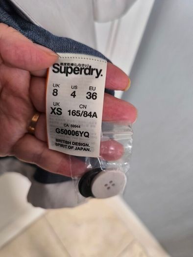 Superdry Premium Trench Coat Cream Size XS EU 36