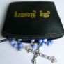 Vintage Rosary With Blue Beads and Rosary Pouch Image 9