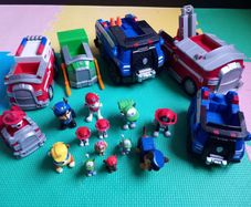 Paw patrol vehicles and figures