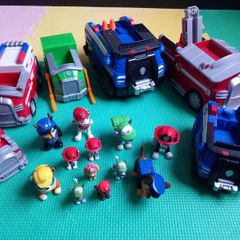 Paw patrol vehicles and figures