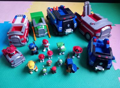 Paw patrol vehicles and figures