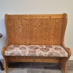 Bar seating and table.