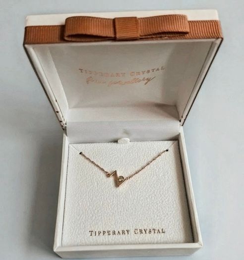 Tipperary Crystal Rose Gold Initial "Z" Pendant Necklace