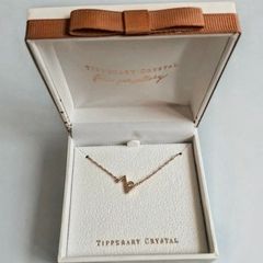Tipperary Crystal Rose Gold Initial "Z" Pendant Necklace