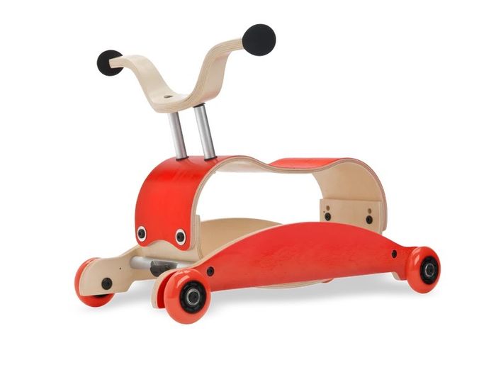 Red Wishbone Mini-Flip 3-in-1 walker, rocker, ride-on