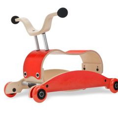 Red Wishbone Mini-Flip 3-in-1 walker, rocker, ride-on