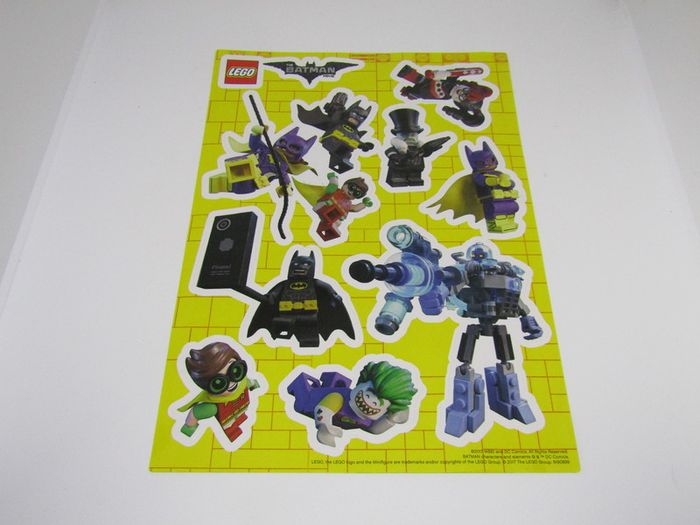 LEGO Batman movie minifigure series exclusive promotional sticker sheet stickers 29cm x 21cm