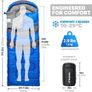 Sleeping Bags for Adults & Kids Sleeping Bag 3-4 Season - Ultralight Backpacking Sleeping Bag Cold Weather & Warm, Lightweight Compact, Single Adult Girls Boys Winter Sleep Camping Accessories Image 5