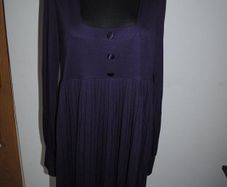 La Redoute Creation long sleeve dark purple pleated midi dress size UK18/20 EU46/48 Perfect condition Postage included
