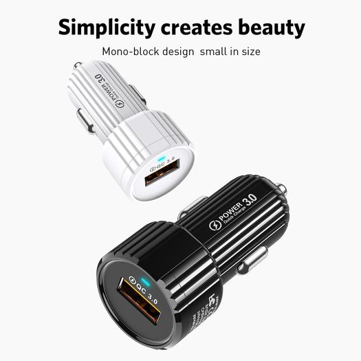 USLION 18W QC 3.0 USB Phone Small Car Quick Charger (Brand New/Warranty)
