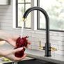 kitchen tap black and gold Image 3