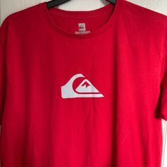 Quiksilver Red Classic Logo TShirt Size Medium like new