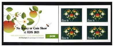 2021 Ireland Spring Stamp Fair Souvenir Booklet overprinting the 2019 Greetings Booklet Mint Never Hinged (MNH) noting No Stamp or Coin Show
