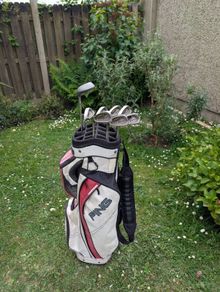 Left handed ping golf clubs and bag