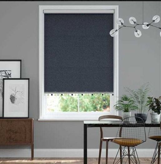 Blackout navy/blue roller blind