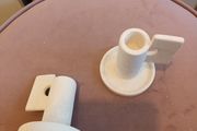 2 x contemporary dinner candle holders