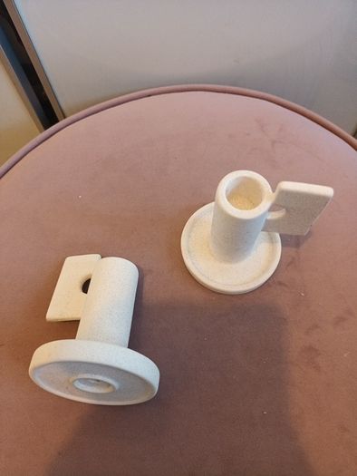 2 x contemporary dinner candle holders