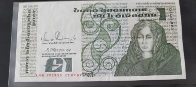 Irish pound note Queen Meadb