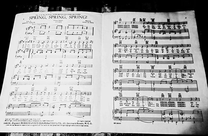 1955 .Seven Brides For Seven Brothers Sheet Music Book
