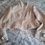 Karen Millen Beige Moleskin Biker Jacket Image 7