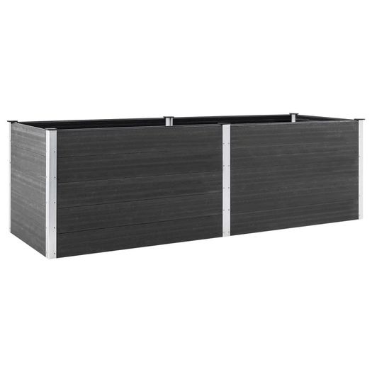 Garden Raised Bed 300x50x91 cm WPC Grey