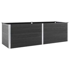 Garden Raised Bed 300x50x91 cm WPC Grey