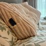 Wedge cushion (pale pink faux fur) Image 3