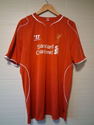 Liverpool Jersey. Official Warrior Liverpool FC Mens Home Jersey.  Steven Gerrard Name And Number. Authentic Original. Not A Modern Day Remake.