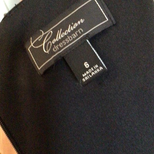 Dressbarn collection black tiered pencil dress pearl neckline Us 6 Uk 10 postage included