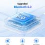 Bluetooth 6.0 Transmitter Receiver, Dual Connection, 18H Long Playtime, Mic for Calls, 2-in-1 Wireless Aux Bluetooth Adapter for TV, Airplane, Headphone, Airpods, Speaker, Car Image 2