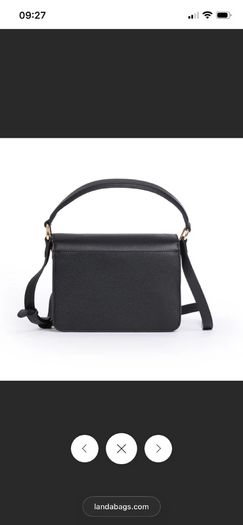 Landa black leather bag