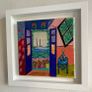 Framed Original contemporary Painting  Mattisse style Poolbeg Chimneys Dublin Original Gift Image 9
