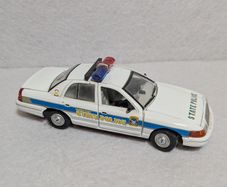 Die cast metal police car