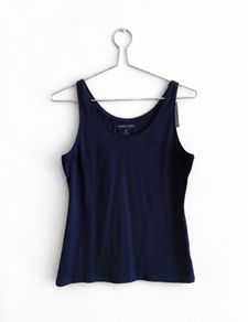 New Dunnes Stores Navy Stretch Vest Top