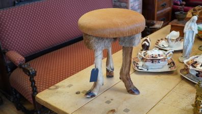 Vintage Taxidermy Deer Leg Stool