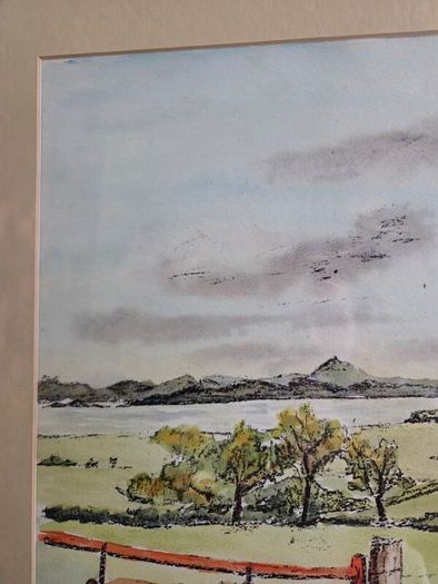 "Dublin Bay from Howth" Watercolour by Michael Walsh - Signed and dated