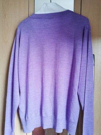 BNWT - Sandro Esther Parme Lilac High Neck Layered V Neck wool Jumper UK 12