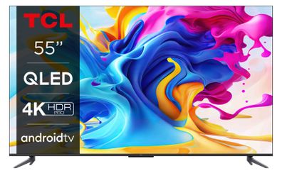 TCL 55C645K 55-inch QLED Smart Television, 4K Ultra HD, Android TV
