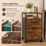 Industrial Mobile Filing Cabinet with Drawers & Hanging File Image 2