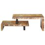 2 Piece Coffee Table Set Solid Reclaimed Wood Image 6