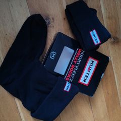 Hunter black fleece welly socks