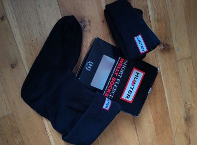 Hunter black fleece welly socks