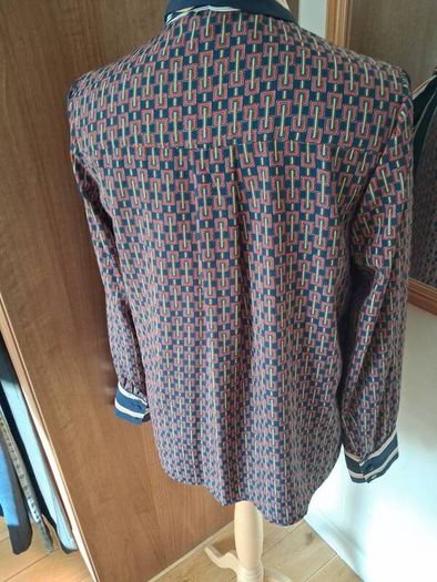 Lovely Savida Navy Mix Blouse M