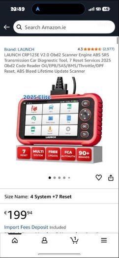 Launch X431 CRP123x V.3 version OBD2 Scanner Code Reader Diagnostic Tools Engine ABS SRS AT Oil SAS EPB TPMS Reset Creader123x OBDII launch
