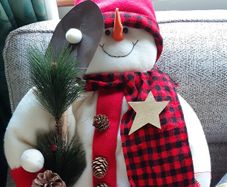 Plush Weighted Snowman